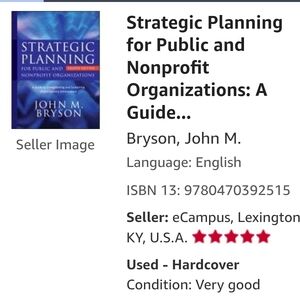 Strategic Planning for Public and Nonprofit Organizations